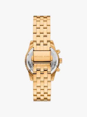 Mini Ritz Pavé Gold-Tone Watch image number 2