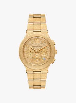 MK Übergroße Armbanduhr Billie Im Goldton Mit Frosted-Effekt - Goldton