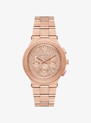 MK Übergroße Armbanduhr Billie Im Rosé-Goldton Mit Froste...