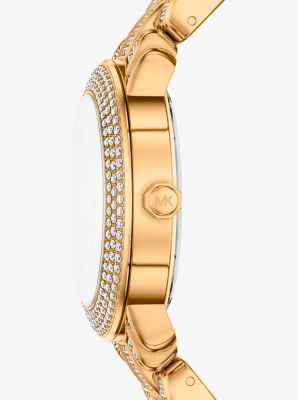 Pav&eacute; Phoebe Gold-Tone Watch