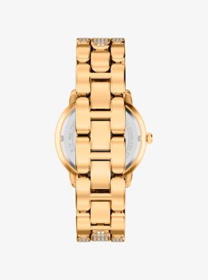 Pav&eacute; Phoebe Gold-Tone Watch