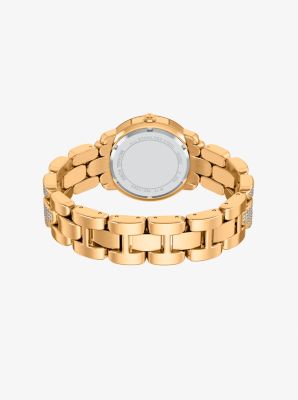 Pav&eacute; Phoebe Gold-Tone Watch