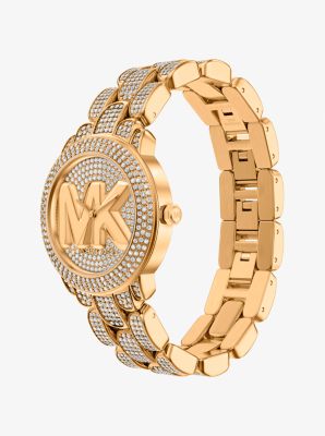 Pav&eacute; Phoebe Gold-Tone Watch