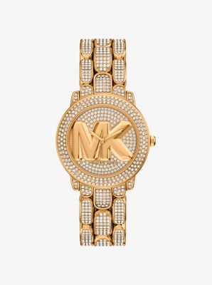 MK Armbanduhr Phoebe Im Goldton Mit Pavé - Goldton