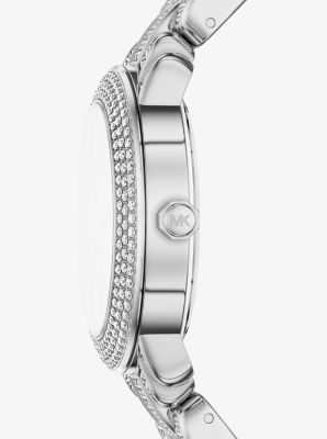 Pav&eacute; Phoebe Silver-Tone Watch