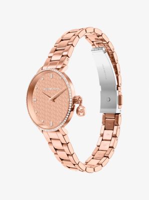 Mini Pyper Pav&eacute; Rose Gold-Tone Watch