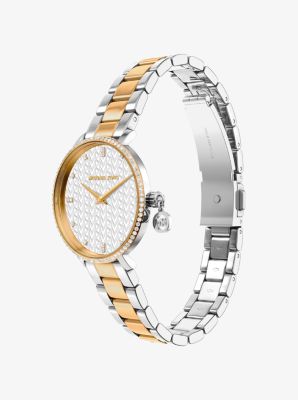 Mini Pyper Pav&eacute; Two-Tone Watch