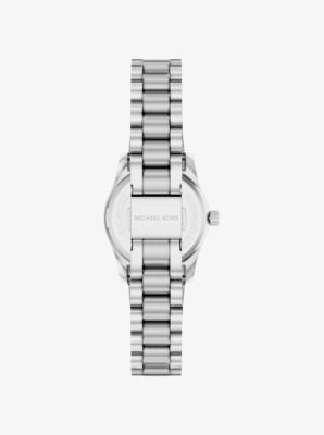 Petite Lexington Pav&eacute; Silver-Tone Watch