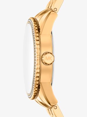 Bryant Pav&eacute; Gold-Tone Watch