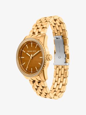 Bryant Pav&eacute; Gold-Tone Watch