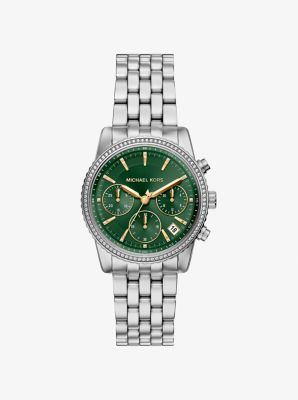 MK Armbanduhr Bryant Im Silberton Mit Pavé - Silberton