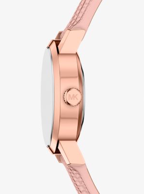 Petite Maude Rose Gold-Tone and Lizard Embossed Leather Watch