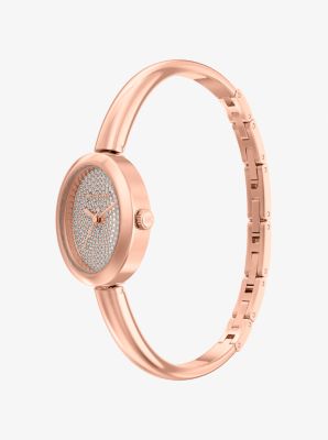 Petite Maude Rose Gold-Tone Bangle Watch in ROSE GOLD | Michael Kors