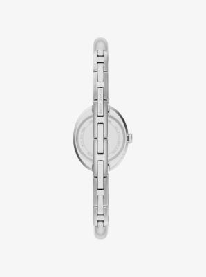 Petite Maude Rose Silver-Tone Bangle Watch
