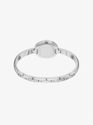 Petite Maude Rose Silver-Tone Bangle Watch