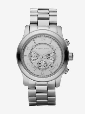 michael kors runway watch silver