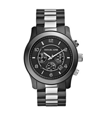 Runway Silver-Tone and Black Watch 
