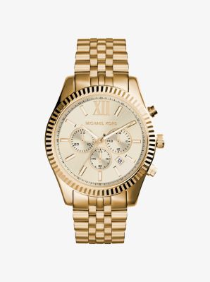 Lexington Gold Tone Watch Michael Kors