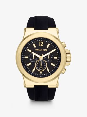 Oversized Dylan Gold-Tone and Silicone Watch | Michael Kors