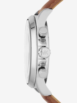 Gage Silver-Tone Leather Watch | Michael Kors [US]
