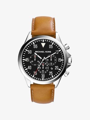 michael kors leather watch