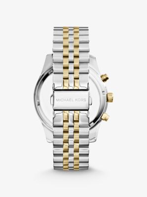 Michael Lexington Watch Two-Tone Oversized Kors |