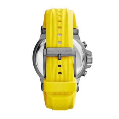 Oversized Dylan Gunmetal-Tone and Silicone Watch