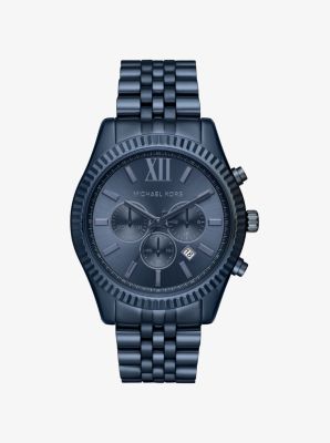 Oversized Lexington Blue-Tone Watch 