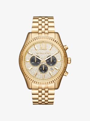 Oversized Lexington Gold-Tone Watch | Michael Kors Canada