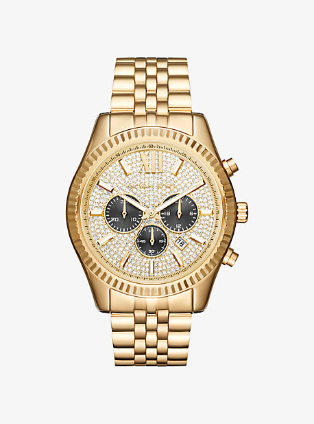 Oversized Lexington Gold-tone Watch | Michael Kors
