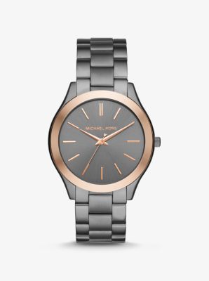 Oversized Slim Runway Two-Tone Watch image number 0