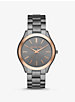Oversized Slim Runway Two-Tone Watch image number 0