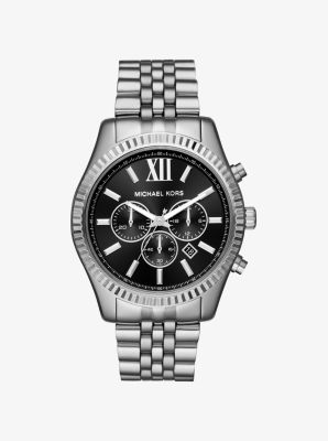 Oversized Lexington Silver-Tone Watch 