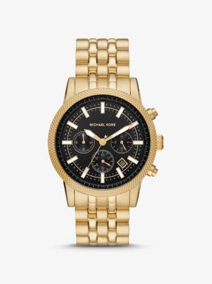 Oversized Hutton Gold-Tone Watch | Michael Kors Canada