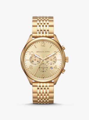 Oversized Merrick Gold-Tone Watch image number 0