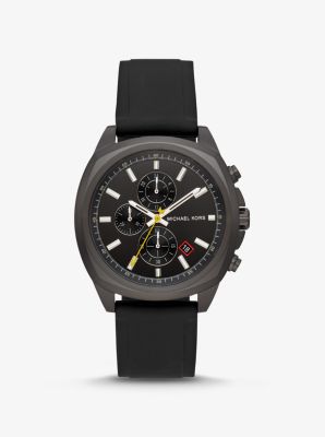 Oversized Bryson Black-Tone and Silicone Watch | Michael Kors Canada