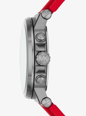 Oversized Dylan Gunmetal-Tone and Silicone Watch