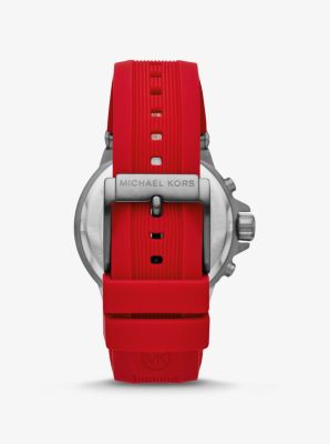 Oversized Dylan Gunmetal-Tone and Silicone Watch