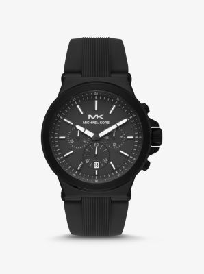 Oversized Dylan Black Tone and Silicone Watch Michael Kors Canada