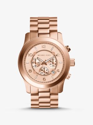 Michael kors runway store rose gold watch