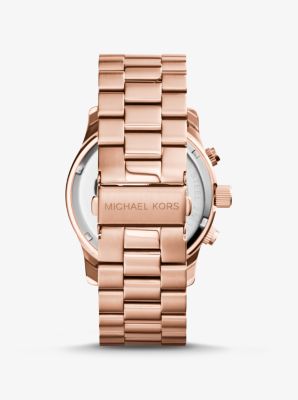 Michael kors runway deals rose gold watch