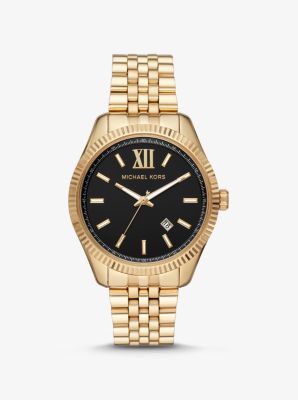 michael kors gold tone lexington watch