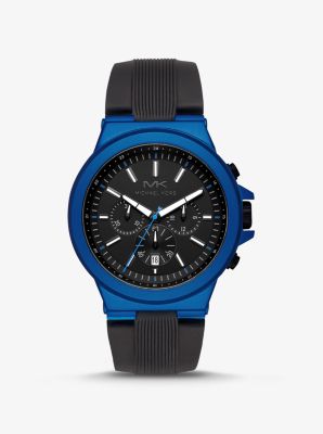 Oversized Dylan Blue-Tone and Silicone Watch | Michael Kors
