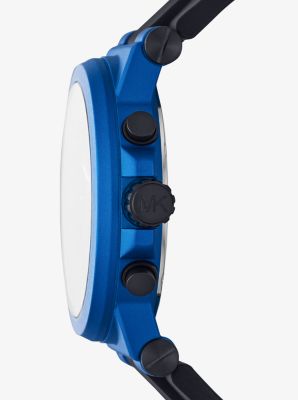 Oversized Dylan Blue-Tone and Silicone Watch | Michael Kors