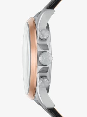 Oversized Gage Leather and Two-Tone Watch