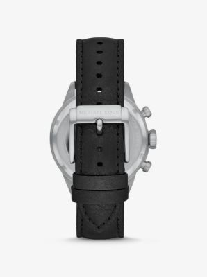Oversized Gage Leather and Two-Tone Watch