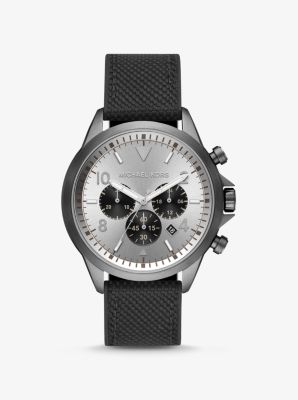 black and white michael kors watch