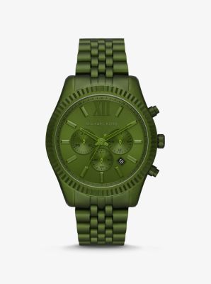 Oversized Lexington Olive Tone Aluminum Watch Michael Kors Canada