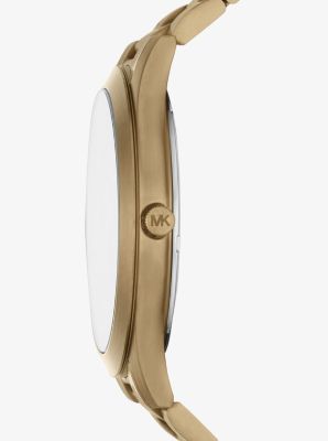 Oversized Slim Runway Antique Gold-Tone Watch