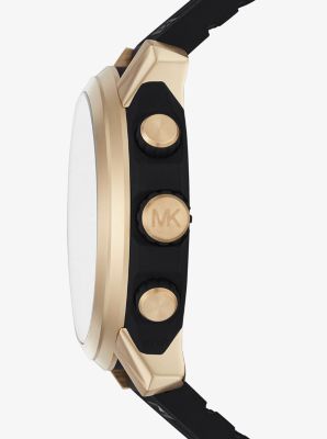 Oversized Kyle Gold-Tone and Silicone Watch
